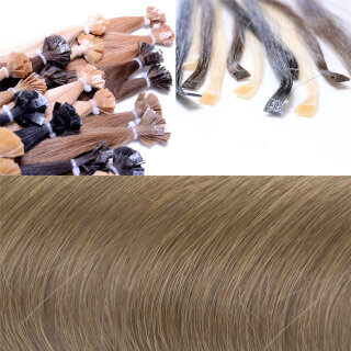 50 cm Virgin Echthaar Strähnen Flat-Tip Bondings #14 Naturblond