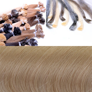 50 cm Virgin Echthaar Strähnen Flat-Tip Bondings #16 Honigblond