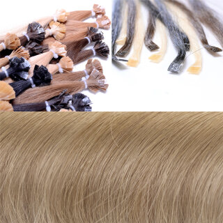 50 cm Virgin Echthaar Strähnen Flat-Tip Bondings #18 Mittelblond