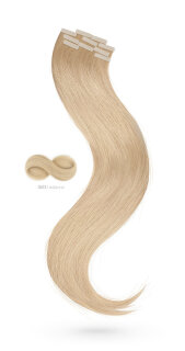 Tape-In Extensions hellblond, 40 cm Länge, Virgin Echthaar, #613 Hellblond, ideal für professionelle Haarverlängerungen