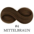 Probesträhnen Virgin Remy Echthaar #4 mittelbraun