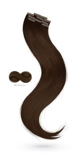 Tape In Extensions 35 cm Premium Virgin Echthaar (4) Mittelbraun