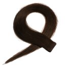 Tape In Extensions 45 cm Premium Virgin Echthaar (2) Dunkelbraun