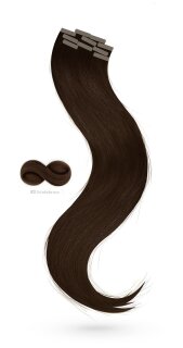 Tape In Extensions 35 cm Premium Virgin Echthaar (3) Schokobraun