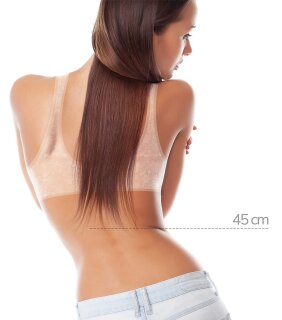 Tape In Extensions 45 cm Premium Virgin Echthaar (3) Schokobraun