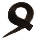 Tape In Extensions 45 cm Premium Virgin Echthaar (1b) Schwarzbraun