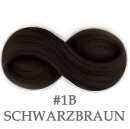 Tape In Extensions 45 cm Premium Virgin Echthaar (1b) Schwarzbraun