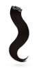 Tape In Extensions 45 cm Premium Virgin Echthaar (1b) Schwarzbraun