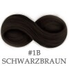 Tape In Extensions 45 cm Premium Virgin Echthaar (1b) Schwarzbraun
