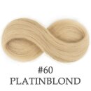 Tape In Extensions 60 cm Virgin Echthaar Platinblond 60